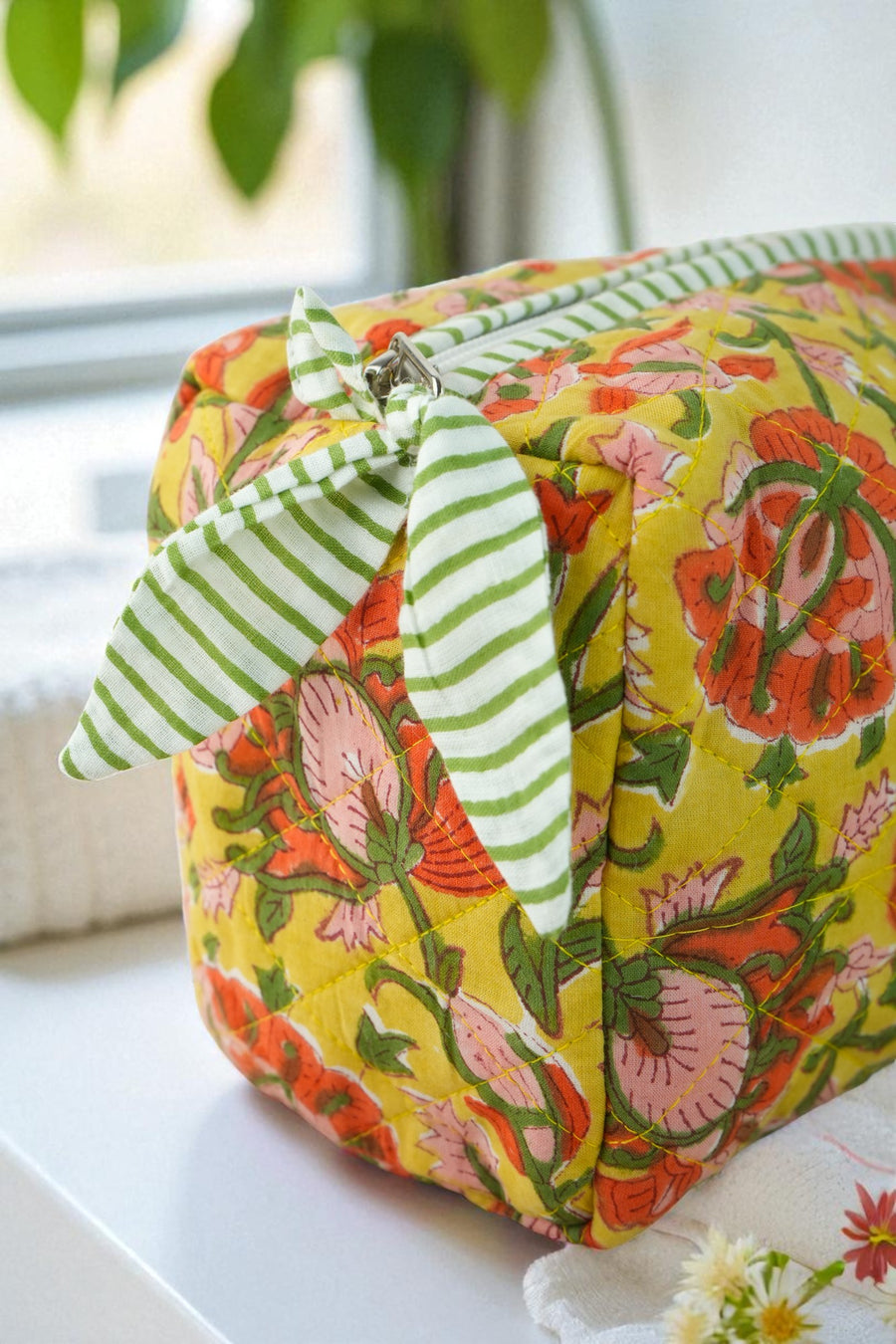 Quilted Pouch in Marigold Morning