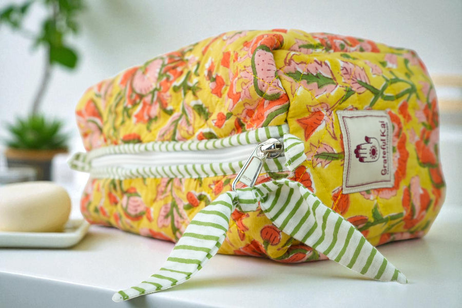 Quilted Pouch in Marigold Morning
