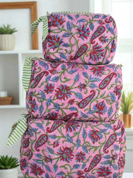 Quilted pouch in Purple Boho Blush