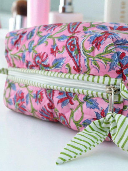 Quilted pouch in Purple Boho Blush