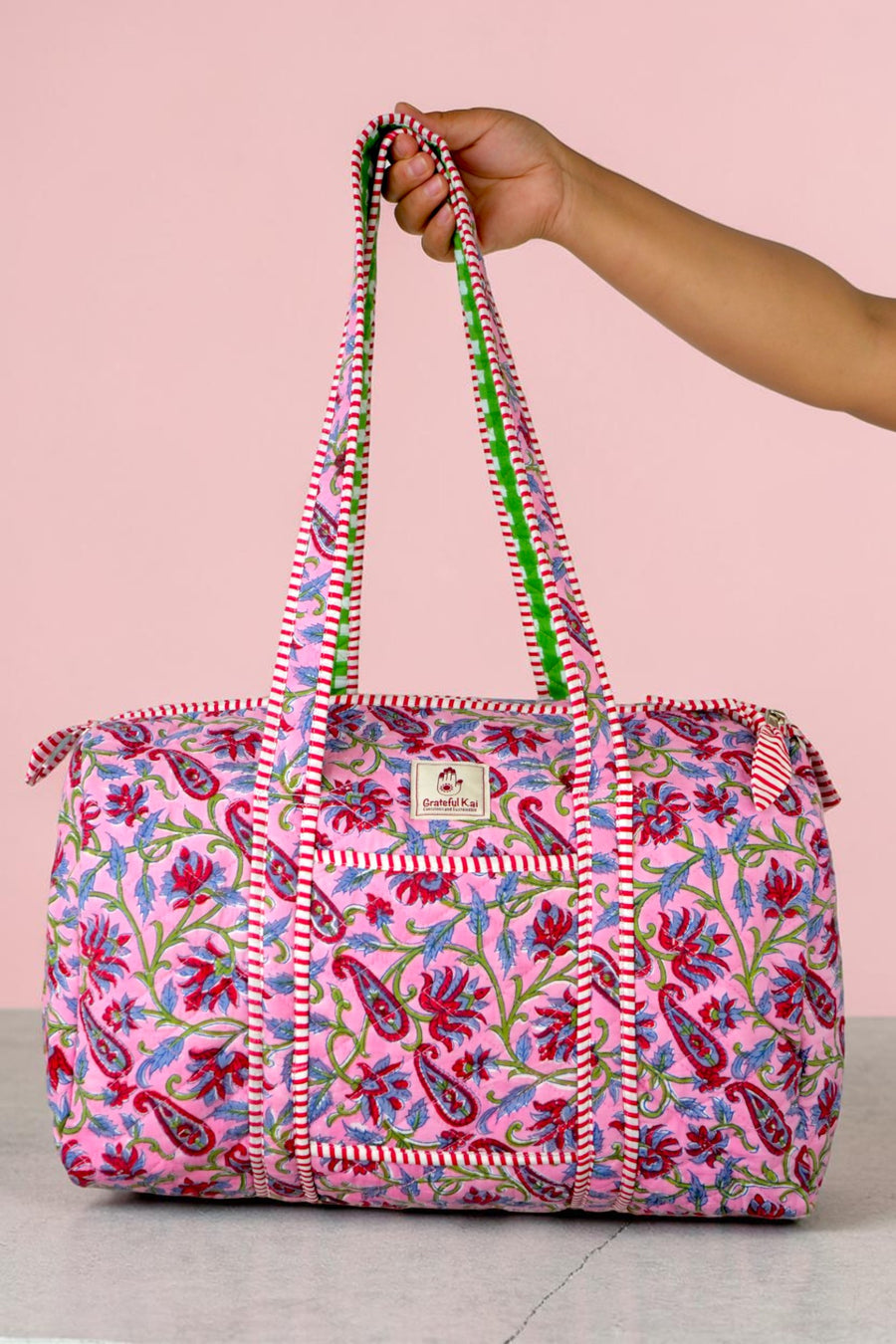 Quilted Duffle Bag-Boho Blush
