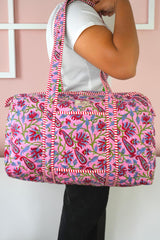 Quilted Duffle Bag-Boho Blush