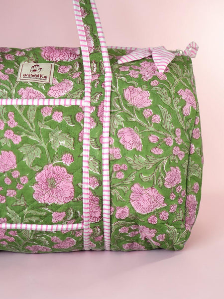 Green candy duffle bag