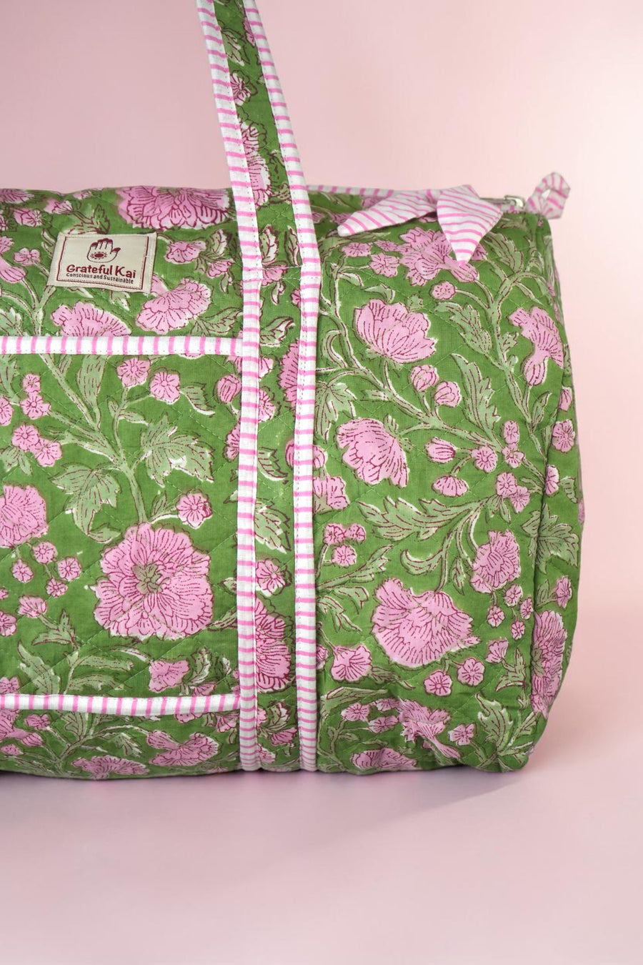 Green candy duffle bag