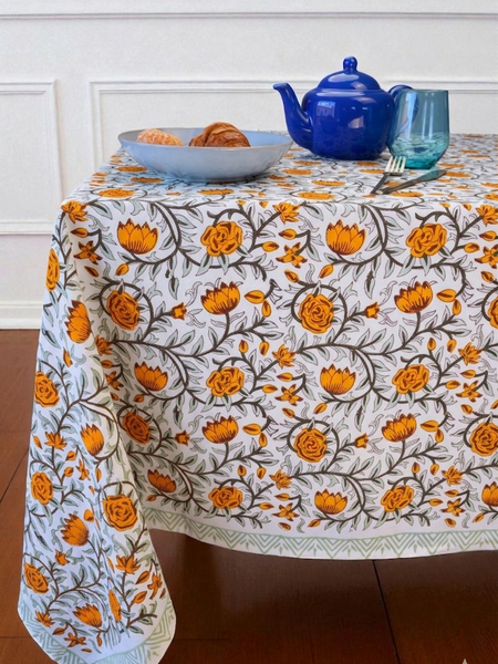 Blue Rose Garden Tablecloth
