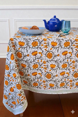 Blue Rose Garden Tablecloth