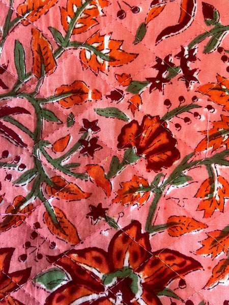 Quilted Pouches in Pink Fiesta Floral