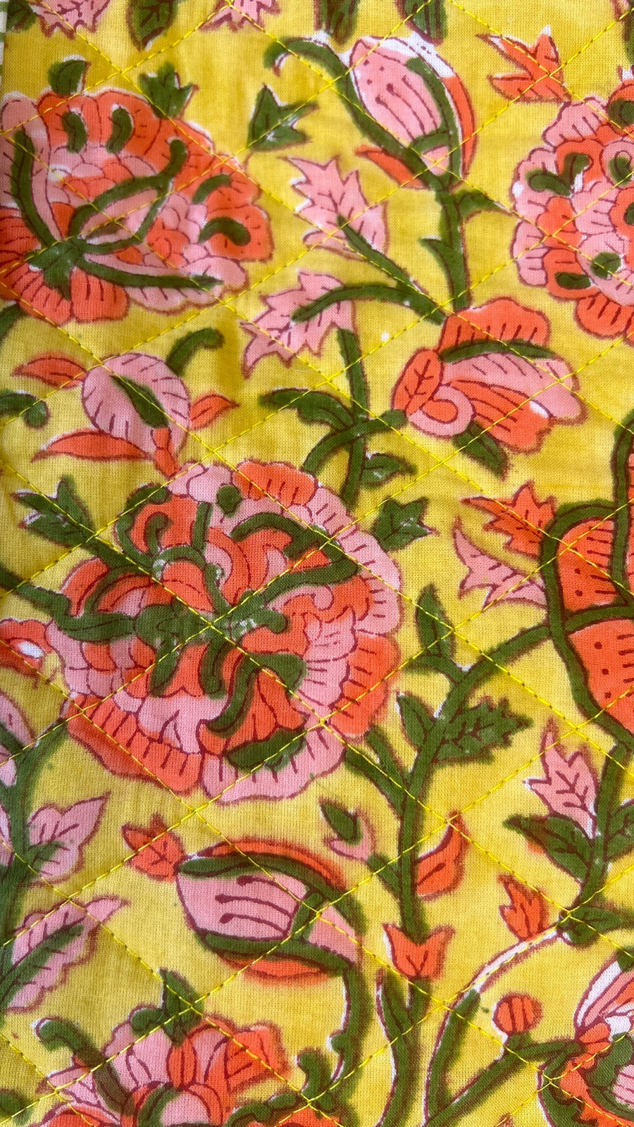 Quilted Pouch in Marigold Morning