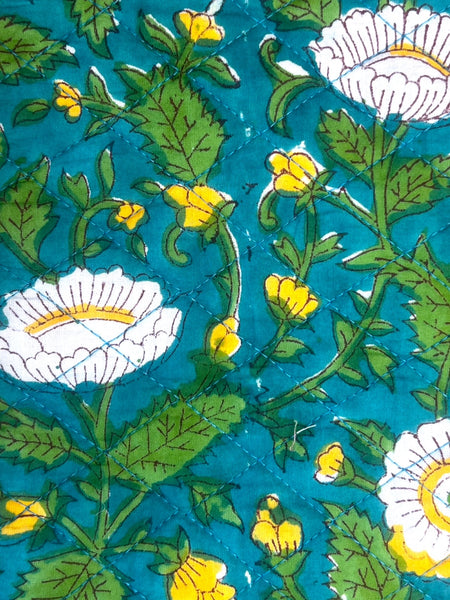 Quilted Pouches in Wildflower Wave